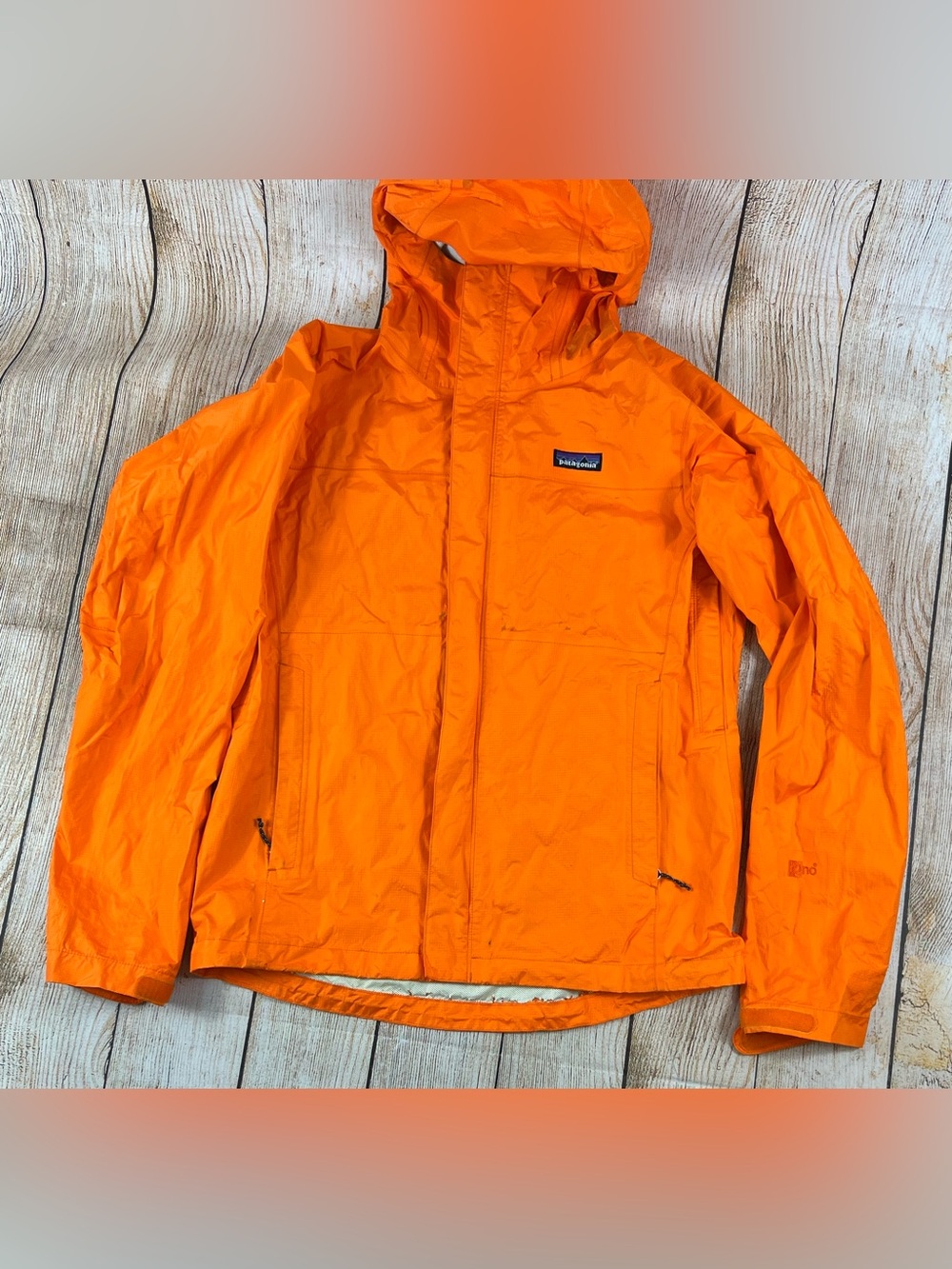 Mens Patagonia H2NO Orange Full Zip Hooded Jacket Size Small